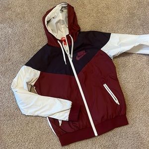 Nike Windrunner Windbreaker Jacket (white/purple/maroon)